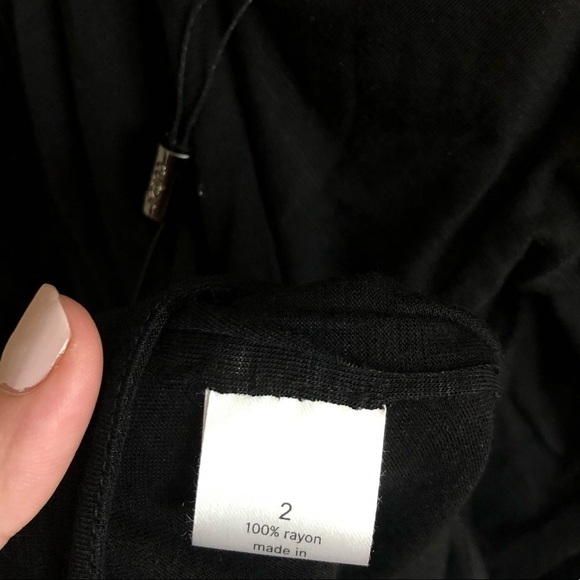 CUT25 Drape top in jet - Picture 6 of 7